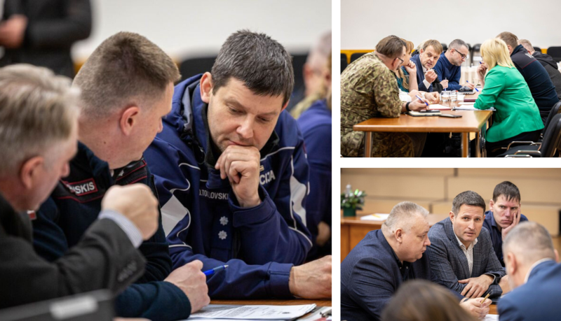 Attēlā: 2025. gada 3. decembra civilās aizsardzības mācības “Pilskalns” Rēzeknē. Foto: Ņina Ivanova, Zemessardzes 32. kājnieku bataljons.