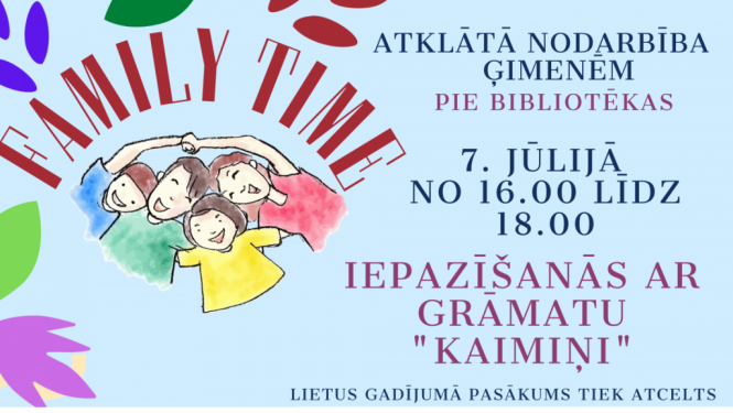 Atklātā nodarbība ģimenēm “Family time”