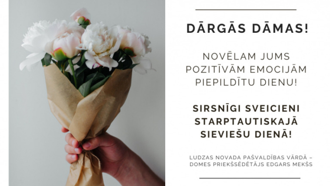 Sirsnīgi sveicieni Starptautiskajā sieviešu dienā!