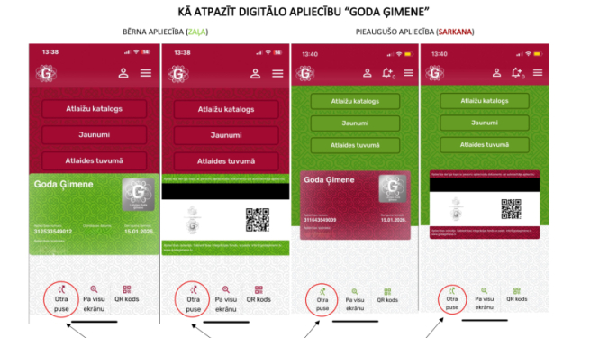Kā atpazīt digitālo apliecību ''Goda ģimene''
