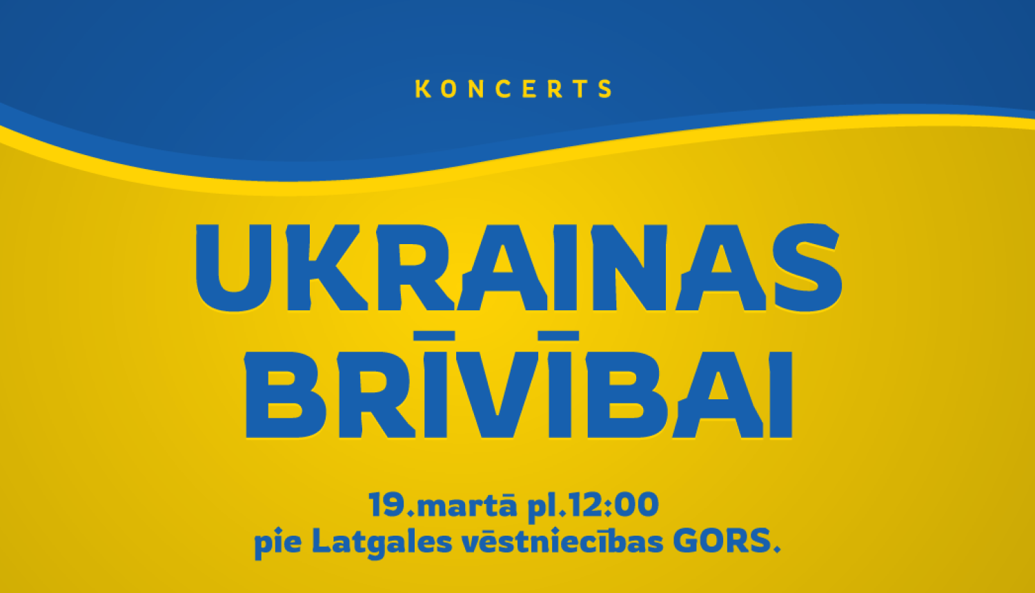 Rēzeknē pie Latgales vēstniecības GORS notiks koncerts “Ukrainas Brīvībai”