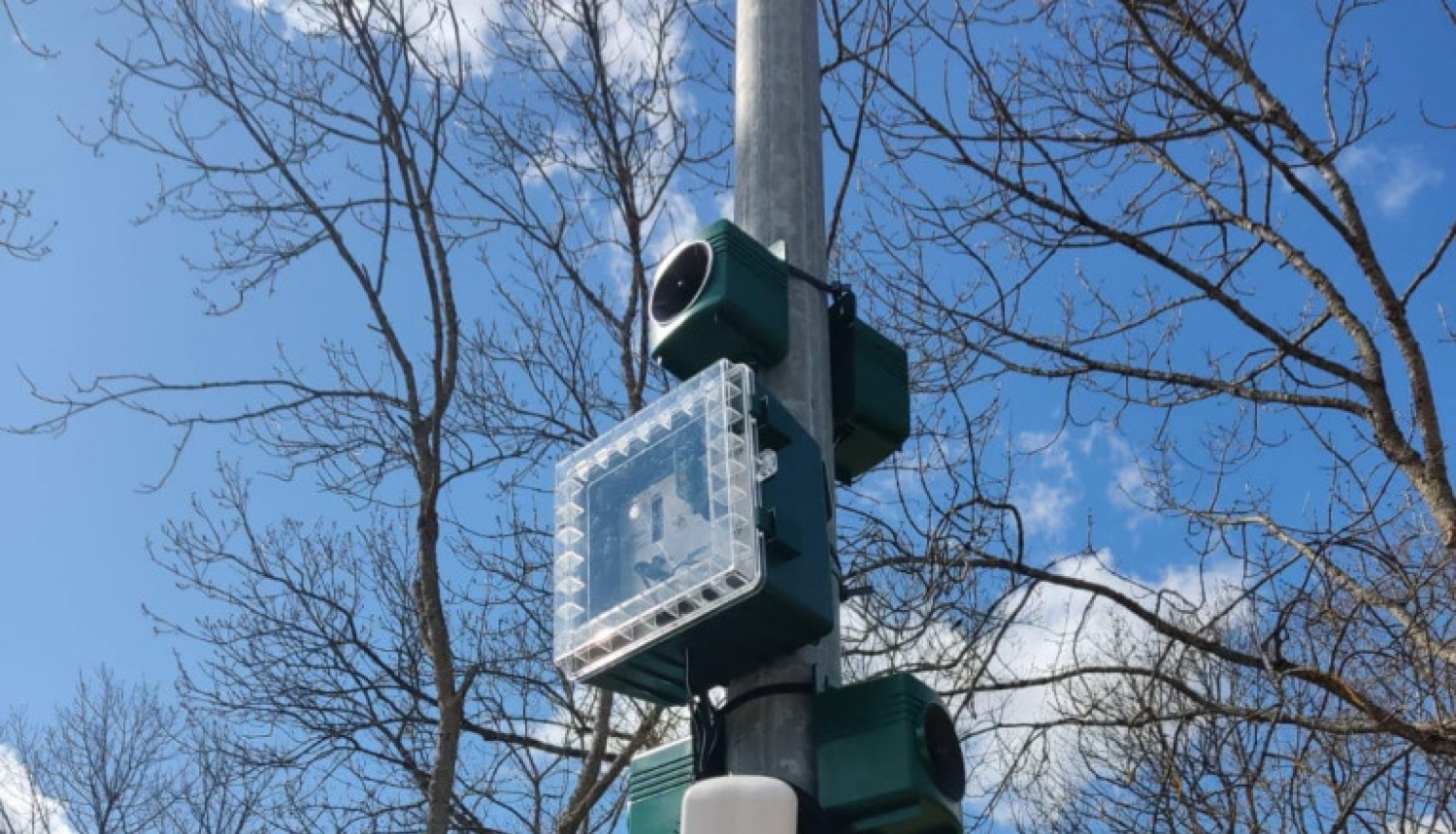 Ludzas pilsētas parkā uzstādīts digitālais putnu atbaidītājs
