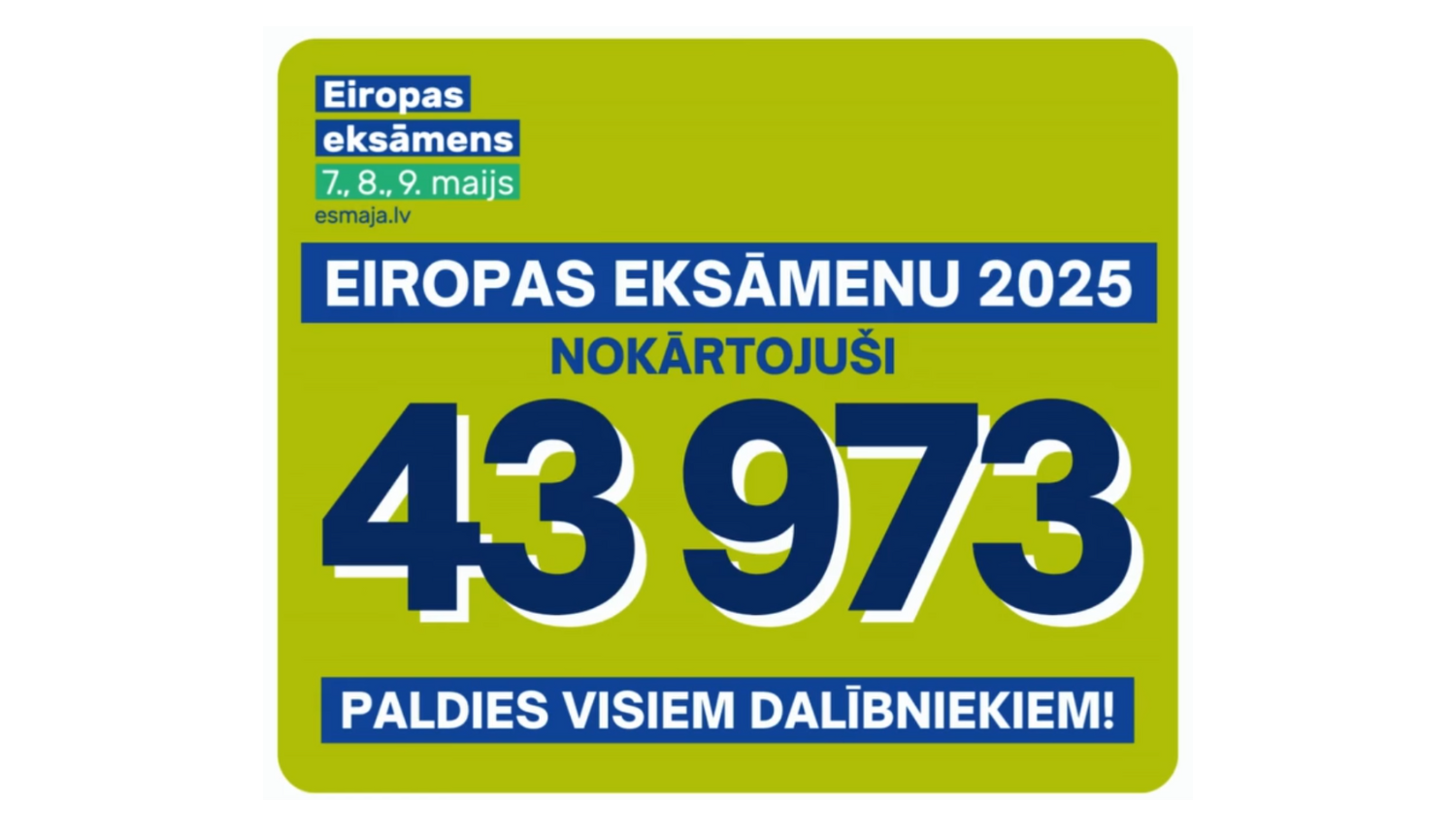 Vizuālis - Noslēdzies Eiropas eksāmens 2025
