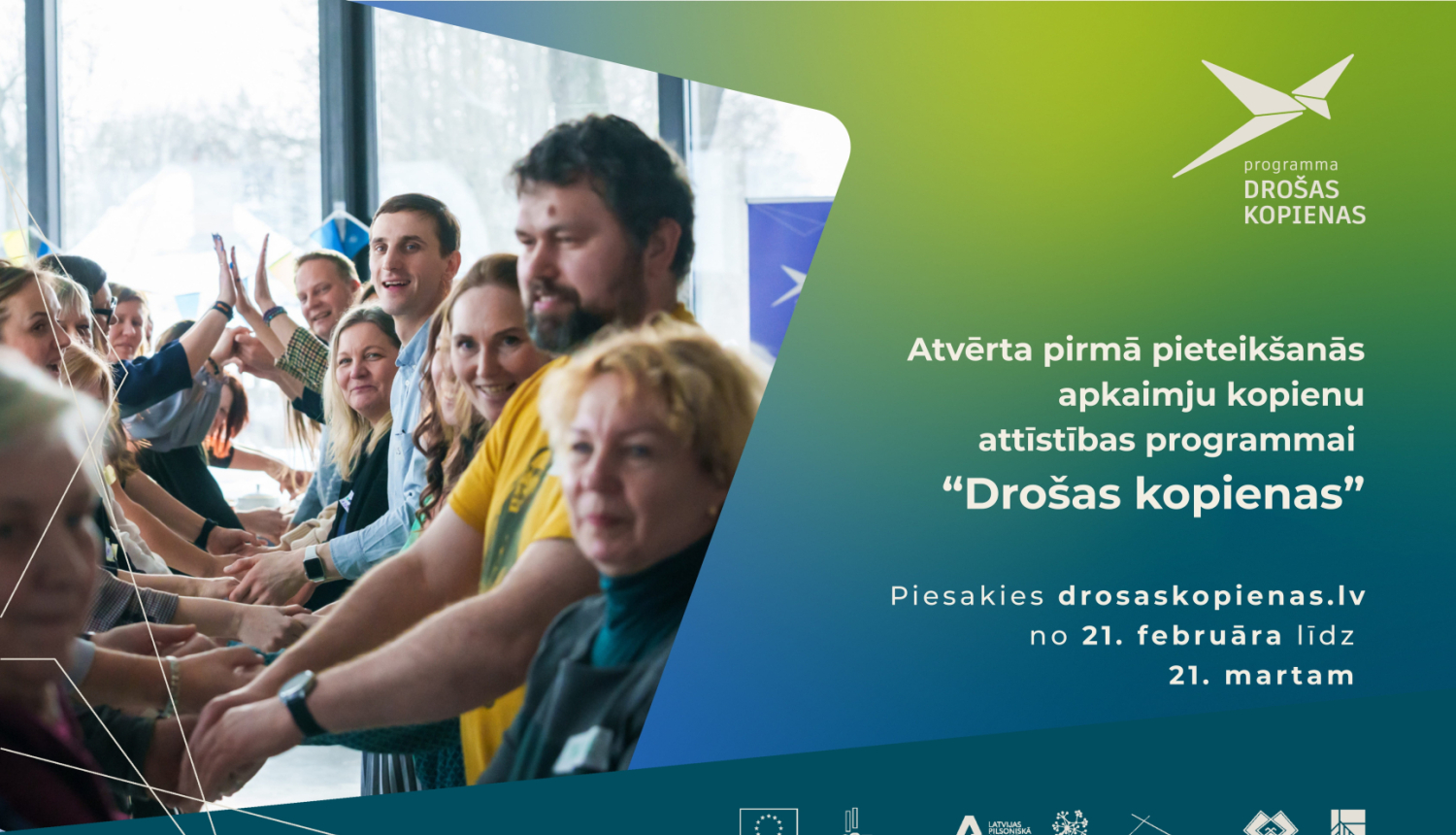 Atvērta pirmā pieteikšanās apkaimju kopienu attīstības programmai “Drošas kopienas”
