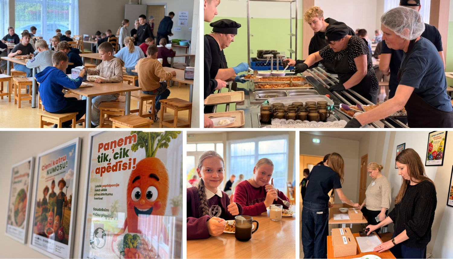 SchoolFood WasteSolutions: Skolēni Ludzas vidusskolā degustē jaunas receptes un novērtē ēdināšanas uzlabojumus jaunajā mācību gadā