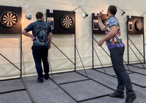 SK Kuorsova komanda startē Latvijas Darts virslīgas sacensībās Vecpiebalgā
