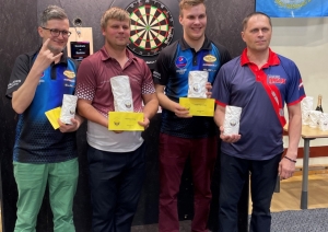 SK Kuorsova komanda startē Latvijas Darts virslīgas sacensībās Vecpiebalgā
