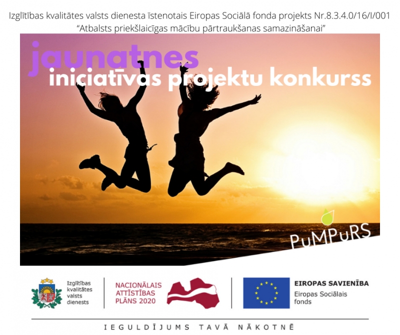 Aicinām iesniegt jaunatnes iniciatīvas projektus mācību motivācijas palielināšanai