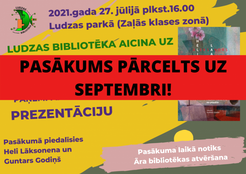 PASĀKUMS ATCELTS! Heli Lāksonenas un Aleksandra Čaka dialogs dzejā