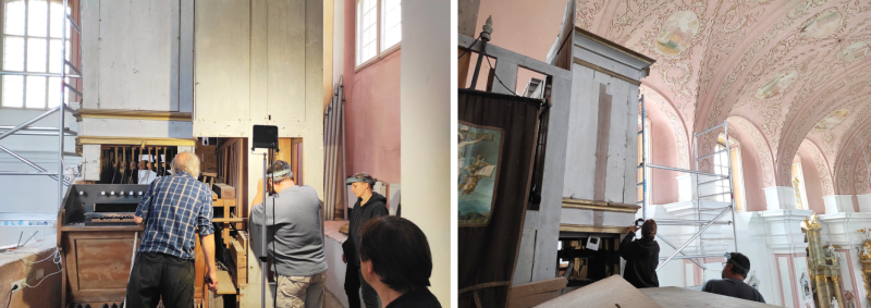 Pasienes Svētā Dominika Romas katoļu baznīcas ērģeļu prospekta izpētes darbi