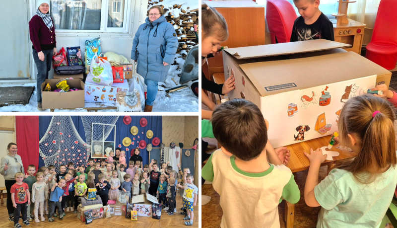 Mazi darbi ar lielu nozīmi - Malnavas pagasta pirmsskolas izglītības iestādes "Sienāzītis" audzēkņu dāvinājums patversmei