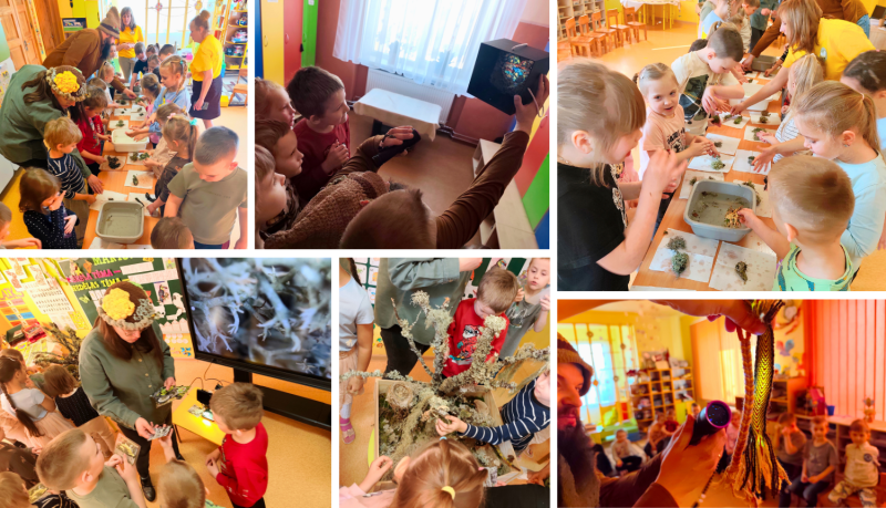 Kārsavas pilsētas PII "Taurenītis" audzēkņi kopā ar dabas pētniekiem atklāj ķērpju pasauli