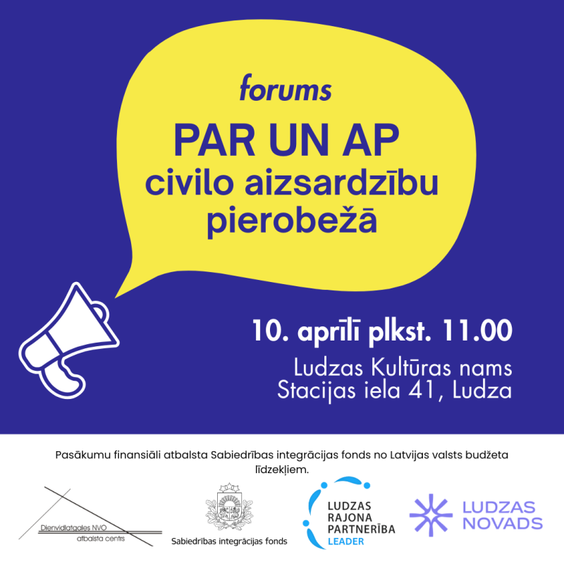 Ludzas novadā notiks drošības forums "PAR un AP civilo aizsardzību pierobežā"