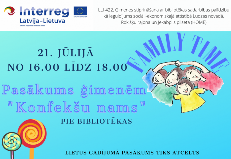 Atklātā nodarbība ģimenēm “Family time”
