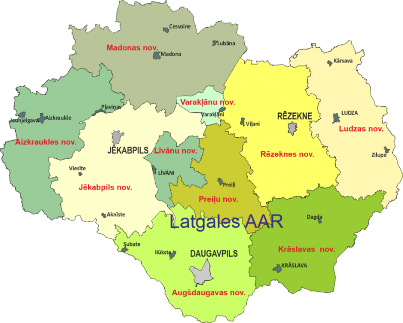 Latgales reģionālā atkritumu apsaimniekošanas plāna teritorija