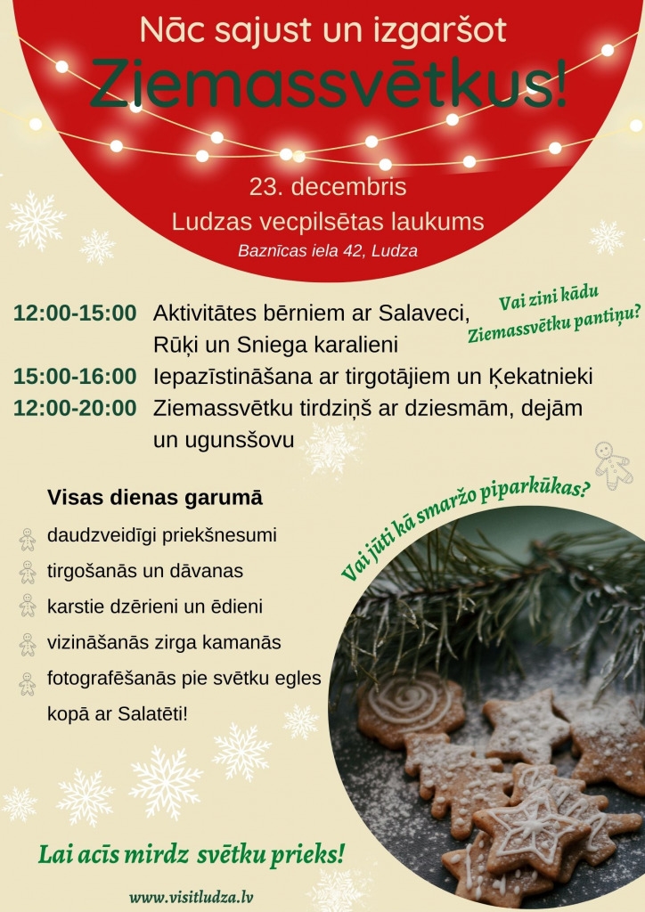 Ziemassvētku tirgus pasākums Ludzas vecpilsētā