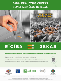 Iedzīvotāji aicināti pievērst uzmanību cigarešu izsmēķu radītajam piesārņojumam vidē