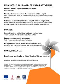 Rēzeknē notiks forums par droša un pieejama mājokļa attīstību reģionos programma