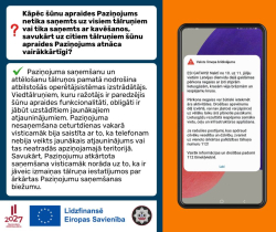 Vizuālis - Ceturtdien Latvijā pirmo reizi nosūtīts šūnu apraides paziņojums