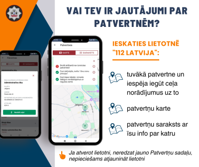 Vizuālis - Lietotnē “112 Latvija” tagad pieejama informācija par tuvākajām patvertnēm