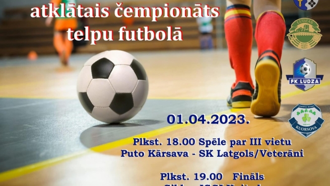 telpu futbola čempionāta afiša