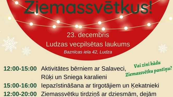 Ziemassvētku tirgus pasākums Ludzas vecpilsētā