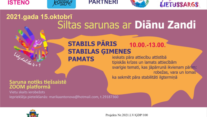 Tikšanās ar psiholoģi un psihoterapeiti Diānu Zandi
