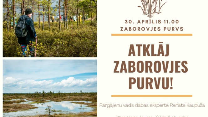 Pārgājiens “Atklāj Zaborovjes purvu!” 30.aprīlī
