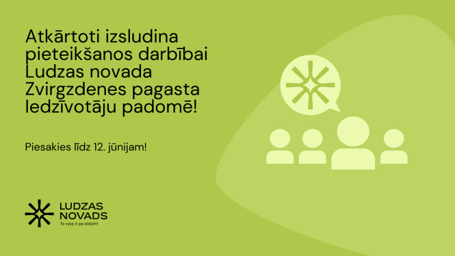 Vizuālis - Atkārtoti izsludina pieteikšanos darbībai Ludzas novada Zvirgzdenes pagasta Iedzīvotāju padomē!