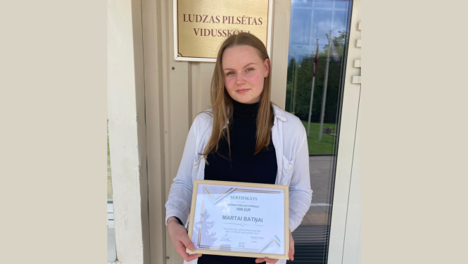 Piešķirta Ingrīdas Turlajas stipendija Ludzas pilsētas vidusskolas skolniecei Martai Batņai