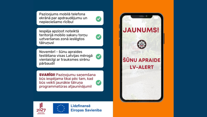 Vizuālis - Ceturtdien Latvijā pirmo reizi nosūtīts šūnu apraides paziņojums