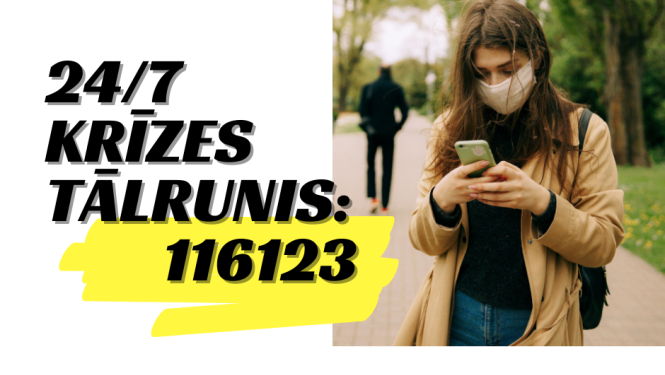 Jauns bezmaksas krīžu tālrunis – 116123