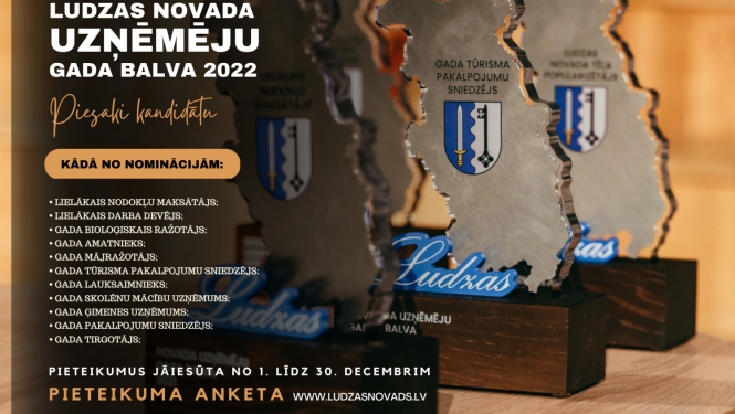 Aicina pieteikt kandidātus konkursam “Ludzas novada Uzņēmēju gada balva 2022”
