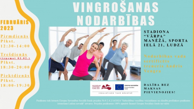 Izmaiņas vingrošanas nodarbību grafikā plakāts