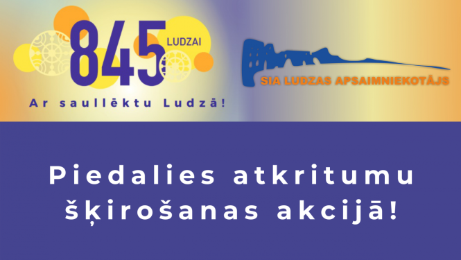 Pilsētas svētku ietvaros tiks organizēta atkritumu šķirošanas akcija!