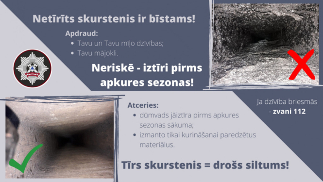 VUGD: no sodrējiem tīrs skurstenis ir pamats drošai apkures sezonai!