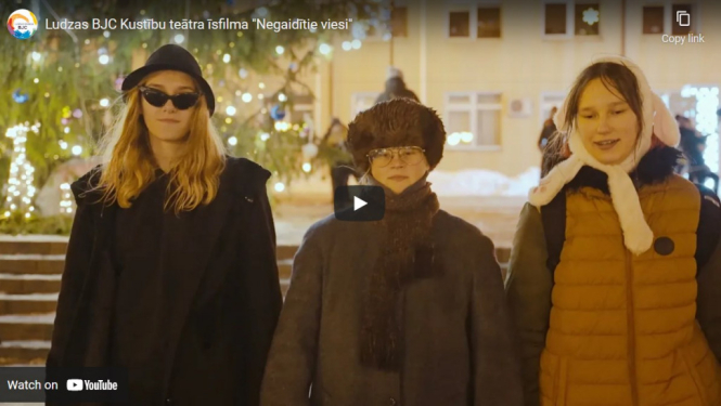 Ludzas BJC Kustību teātris izveido īsfilmu Ziemassvētku un Jaungada noskaņās