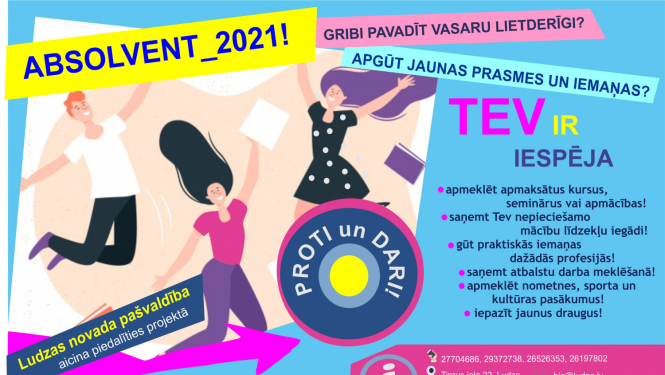 Aicinājums piedalīties projektā “PROTI un DARI!”