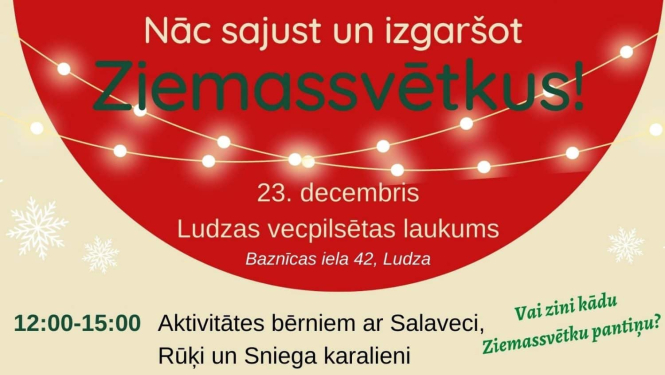 Ziemassvētku tirgus pasākums Ludzas vecpilsētā