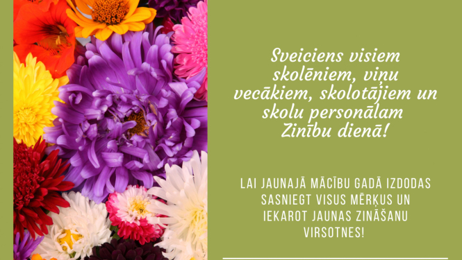 Sirsnīgs sveiciens Zinību dienā!