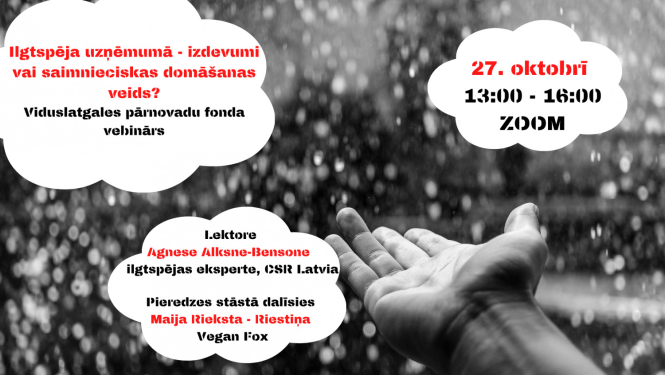 Aicinājums piedalīties vebinārā “Ilgtspēja uzņēmumā – izdevumi vai saimnieciskas domāšanas veids?