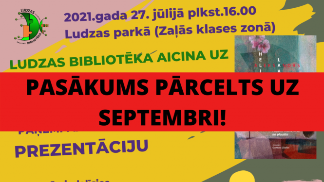 PASĀKUMS ATCELTS! Heli Lāksonenas un Aleksandra Čaka dialogs dzejā