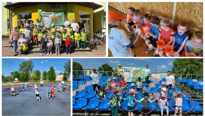 Zilupes pirmsskolas izglītības iestādes bērni jau piekto reizi piedalās "Eiropas jūdzes" aktivitātē