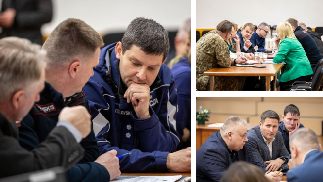 Attēlā: 2025. gada 3. decembra civilās aizsardzības mācības “Pilskalns” Rēzeknē. Foto: Ņina Ivanova, Zemessardzes 32. kājnieku bataljons.