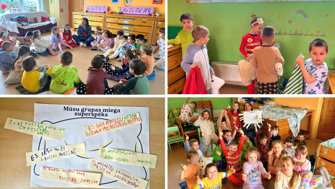 Malnavas PII "Sienāzītis" atzīmēta Pidžamu diena