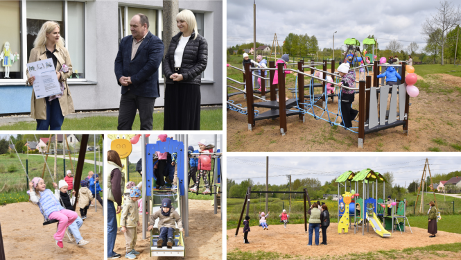 Atklāts jauns rotaļu laukums Blontu pagasta pirmsskolas izglītības iestādē