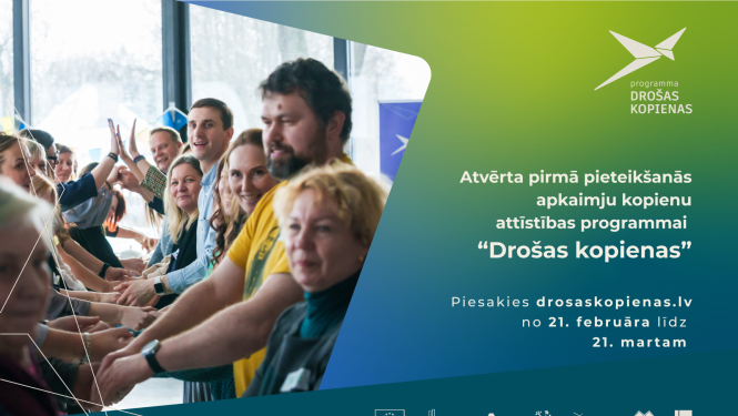 Atvērta pirmā pieteikšanās apkaimju kopienu attīstības programmai “Drošas kopienas”