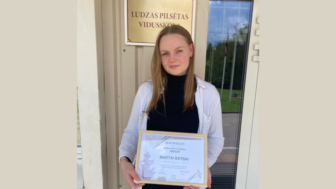 Piešķirta Ingrīdas Turlajas stipendija Ludzas pilsētas vidusskolas skolniecei Martai Batņai