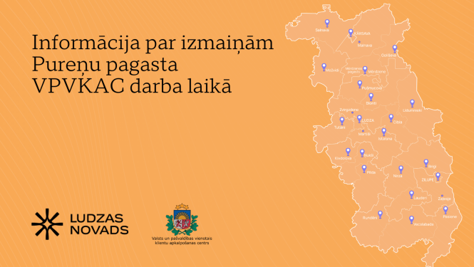 Informācija par izmaiņām Pureņu pagasta VPVKAC darba laikā