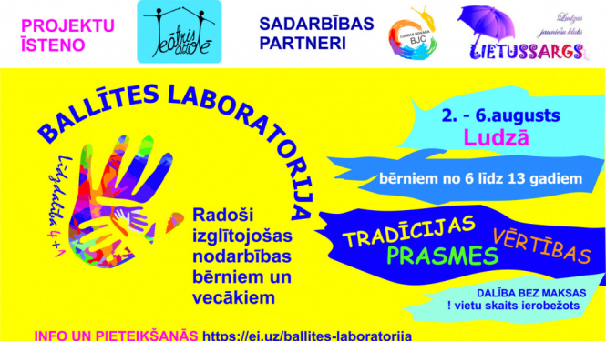 Radoši izglītojošas nodarbības bērniem un vecākiem “Ballītes laboratorija”